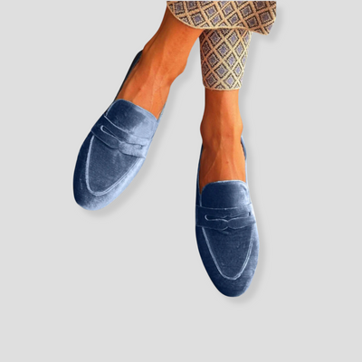 Vendela – Eleganta Loafers i Sammet