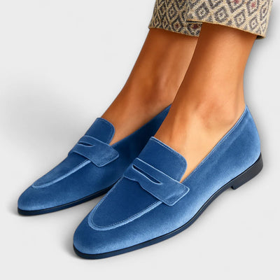 Vendela – Eleganta Loafers i Sammet