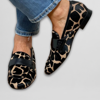 Dagny – Loafers med Giraffmönster