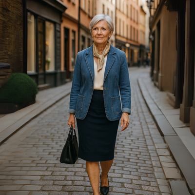Klara - Denimkavaj med Tidlös Stil