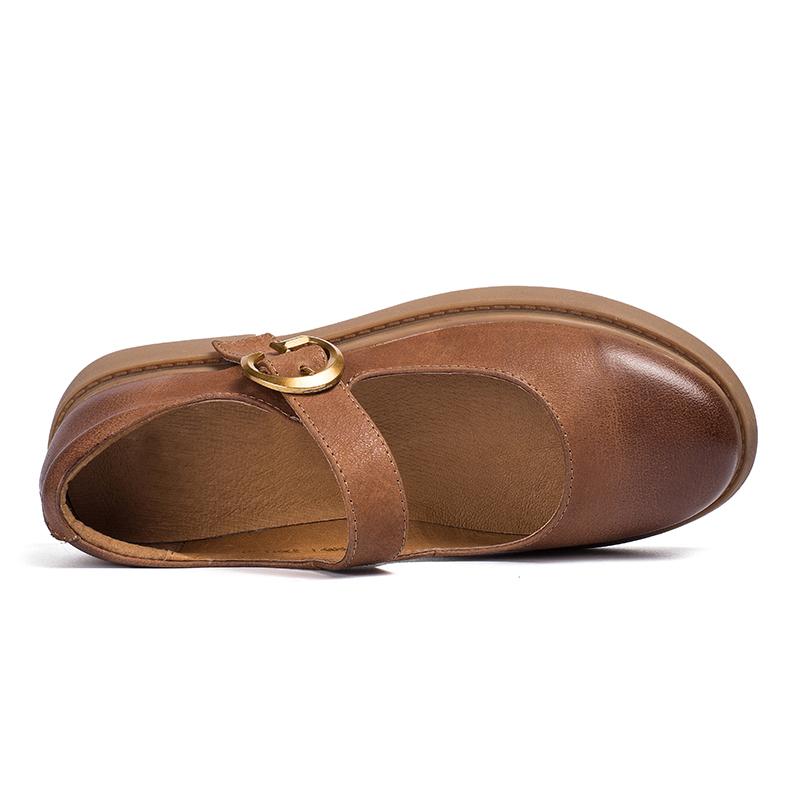 Mira – Retro Buckle Loafers