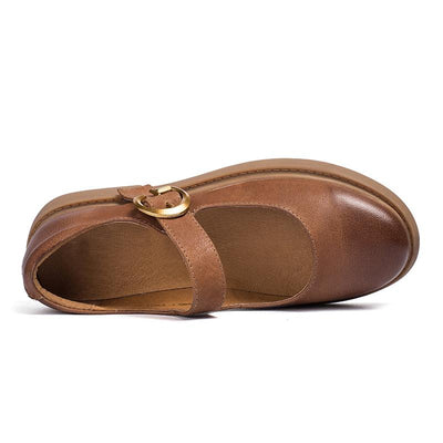 Mira – Retro Buckle Loafers